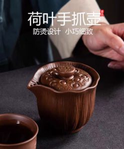 Khải pha trà tử sa lá sen